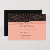 Défilés de 3,5 x 5 broches et ruban sur le RSVP no (Devant / Derrière)