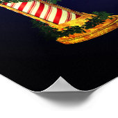 Define Naughty  Pin-Up Girl Kerstmis Poster (Hoek)