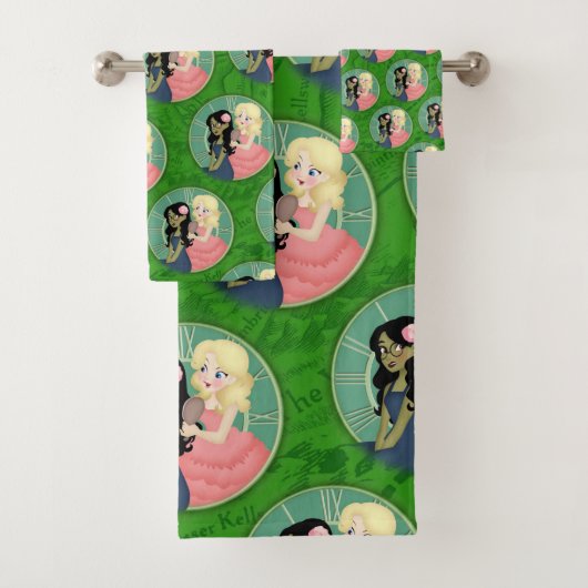 Definieer het afwassen van het groen bad handdoek (Insitu)