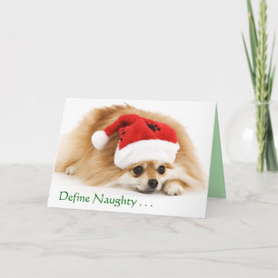 Definieer Naughty kerstkaart Feestdagen Kaart