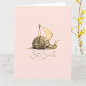 Définir la carte d'adieu d'escargot (Fleur jaune)