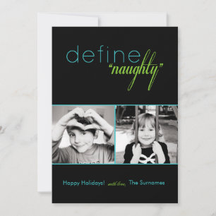 Définir la carte de vacances Naughty Pop