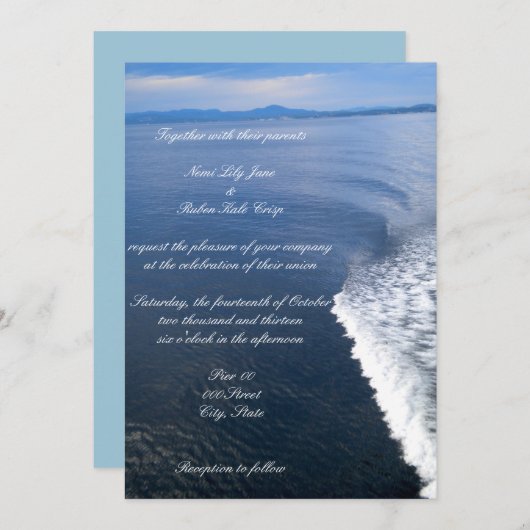 Définir le Faire-part de mariage de voile (Devant / Derrière)