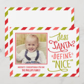 Définir une carte photo de Noël (Devant / Derrière)