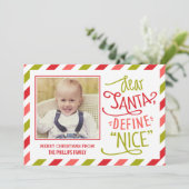 Définir une carte photo de Noël (Debout devant)