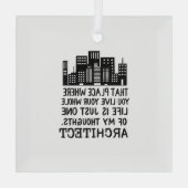 Definitie architect glas ornament (Achterkant)