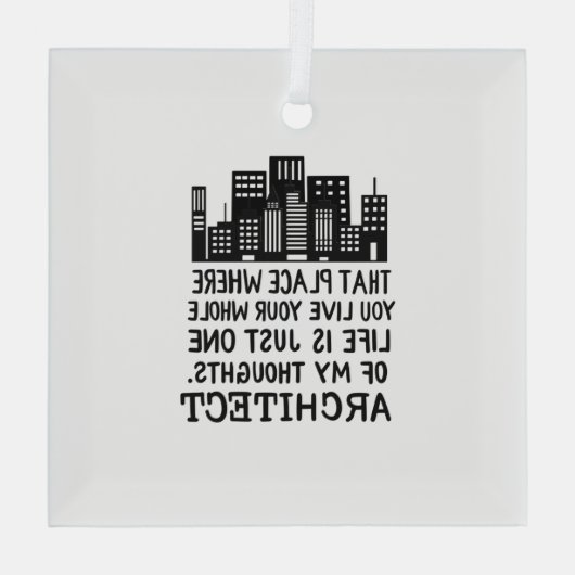 Definitie architect glas ornament (Achterkant)