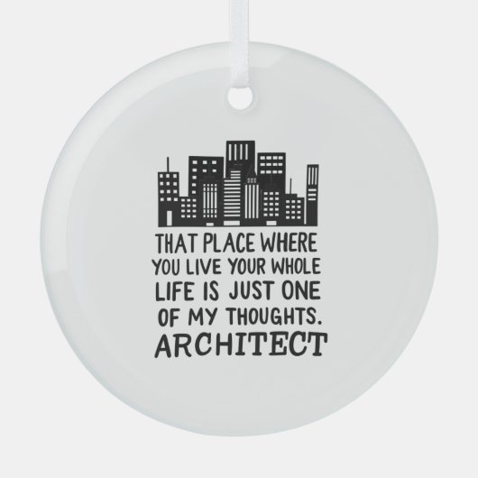 Definitie architect glas ornament (Voorkant)