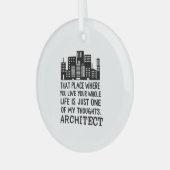 Definitie architect glas ornament (Voorkant links)