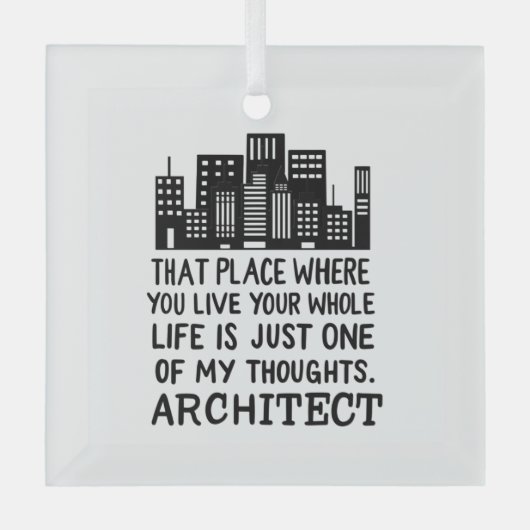 Definitie architect glas ornament (Voorkant)