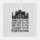 Definitie architect glas ornament (Achterkant)