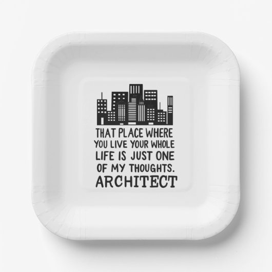 Definitie architect papieren bordje (Voorkant)