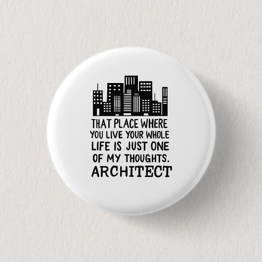 Definitie architect ronde button 3,2 cm (Voorkant)