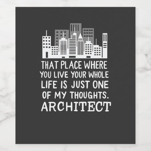 Definitie architect wijn etiket (Enkel label)