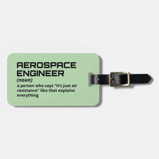 Definitie Bagagelabel – Aerospace Engineer (Voorkant horizontaal)