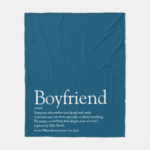 Definitie Boyfriend Cool Fun Blauw Fleece Deken