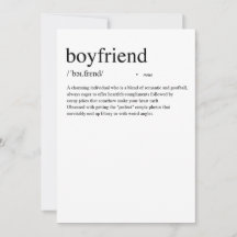 Definitie Boyfriend Valentijnskaart