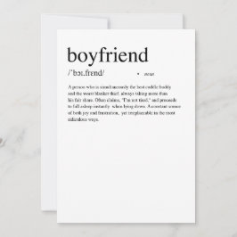 Definitie Boyfriend Valentijnskaart Feestdagenkaart
