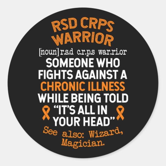 Definitie CRPS Warrior Ronde Sticker (Voorkant)