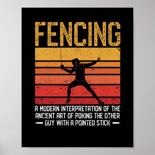 Definitie dictaphone fencer grappig poster (Voorkant)