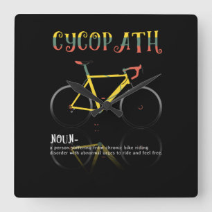 Definitie Funny Cycling Addict Gift for Vierkante Klok