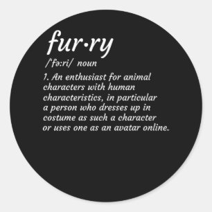 Definitie Furry Fandom Furry Design Cosplay Ronde Sticker