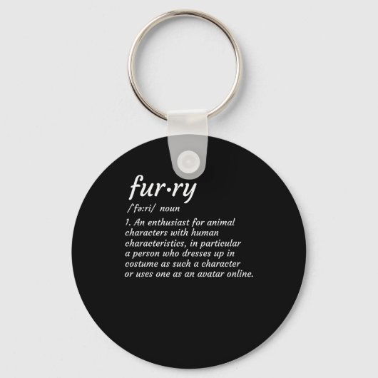 Definitie Furry Fandom Furry Design Cosplay Sleutelhanger (Voorkant)