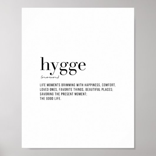 Definitie Hygge Poster (Voorkant)