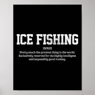 Definitie Ijsvissen Grappig Ijsvisser Geschenk Poster