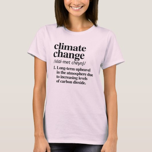 DEFINITIE KLIMAATVERANDERING T-SHIRT (Voorkant)