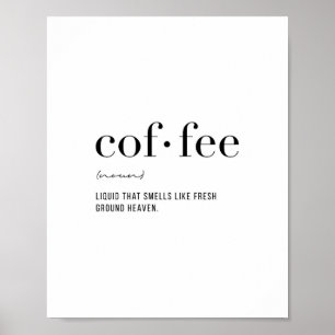 Definitie Koffie Poster