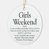 Definitie Meisjesweekend Persoonlijk Keramisch Ornament (Links)