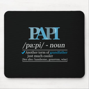 Definitie Papi Grappige Opa Vader Vaderdag Kerstmi Muismat
