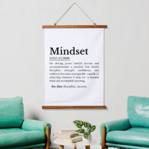 Definitie Quote Mindset Hangend Wandkleed