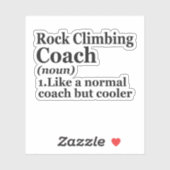 Definitie Rock Climming Coach Funny Geschenk voor Sticker (Vel)