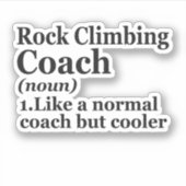 Definitie Rock Climming Coach Funny Geschenk voor Sticker (Voorkant)