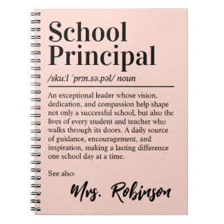 Definitie Schoolhoofd Citaat Blush Roze Cover Notitieboek