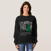 Definitie Stupid Tree Funny Disk Golf Player Gift Trui (Voorkant volledig)