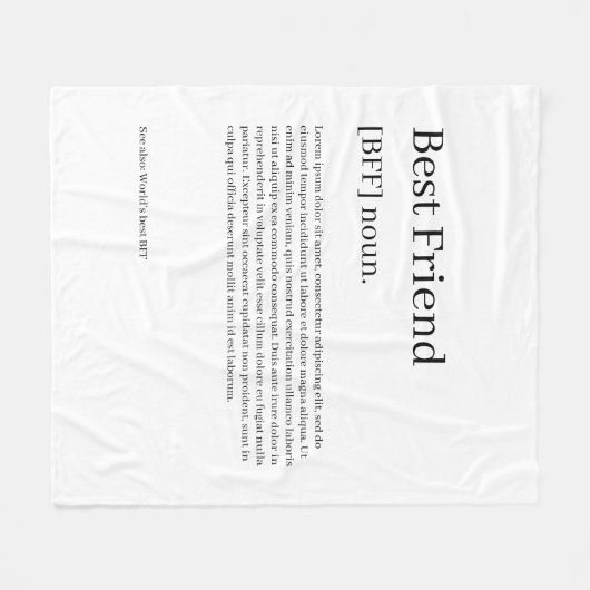 Definitie uw eigen, persoonlijk gepersonaliseerde fleece deken (Voorkant (Horizontaal))