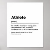 Definitie van atleet poster (Voorkant)