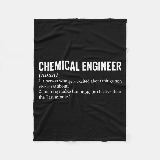 Definitie van chemisch ingenieur beroepstechniek fleece deken (Voorkant)