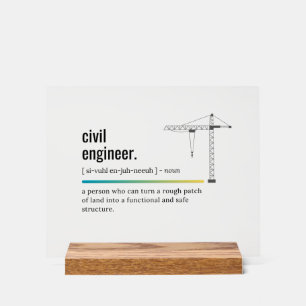 Definitie van civiel ingenieur acryl bord