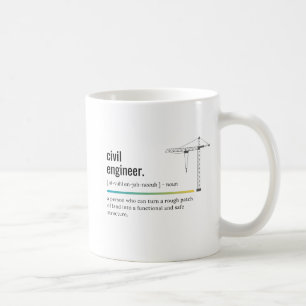 Definitie van civiel ingenieur koffiemok
