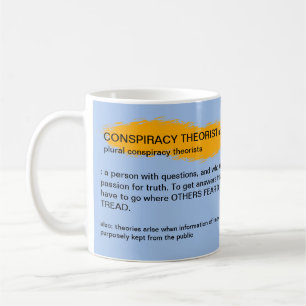 Definitie van complottheoretici koffiemok