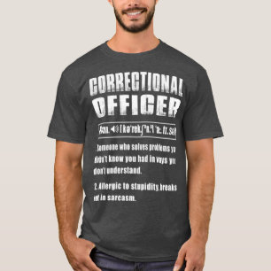 Definitie van correctieagent lost problemen op t-shirt