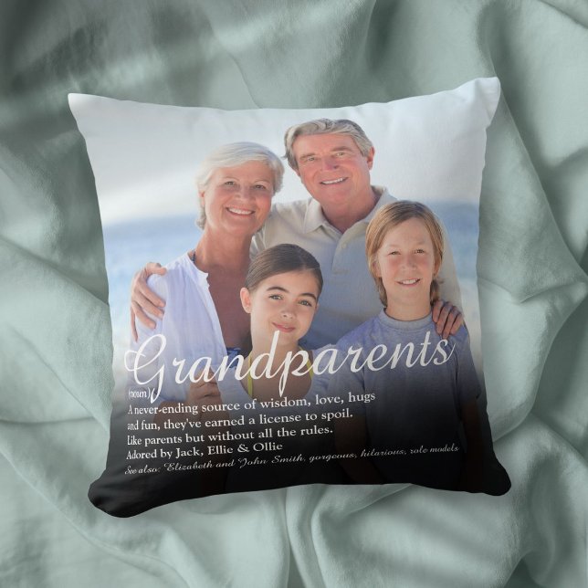 Definitie van de beste grootouders aller tijden kussen (World's Best Ever Grandparents Definition Throw Pillow)