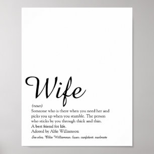 Definitie van de Beste Vrouw ter Wereld Elegant Sc Poster