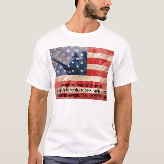 Definitie van de Mannen van het Courage Army T-Shi T-shirt (Voorkant)