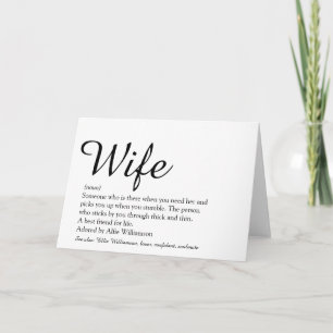 Definitie van de mooiste vrouw ter wereld Chic Scr Kaart
