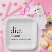 Definitie van dieet papieren bordje (Feest)